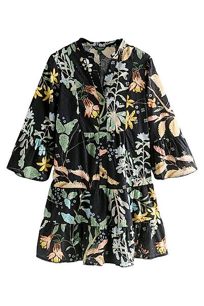 Next Minikleid Mini-Hemdblusenkleid mit Lochstickerei, Kurzgröße (1-tlg) günstig online kaufen