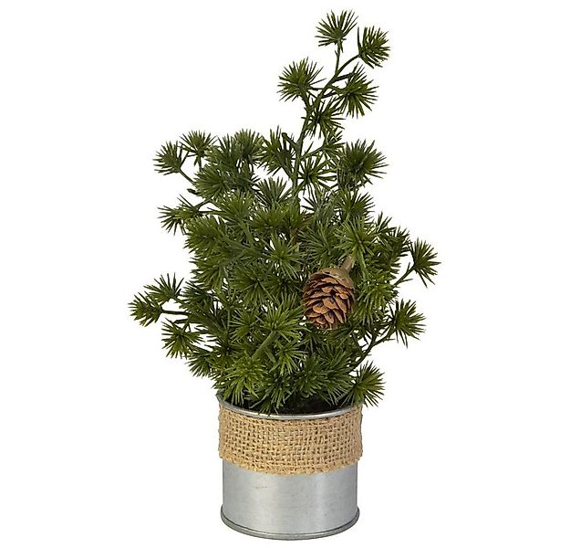 Kunstblume Mini Tannenbaum im Zinktopf - ca. 23 cm, MICA günstig online kaufen