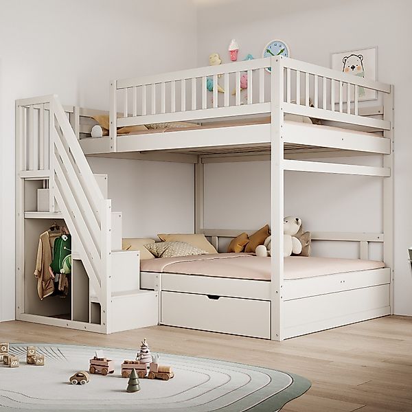 Flieks Etagenbett, Massivholz Kinderbett 140x200cm mit günstig online kaufen