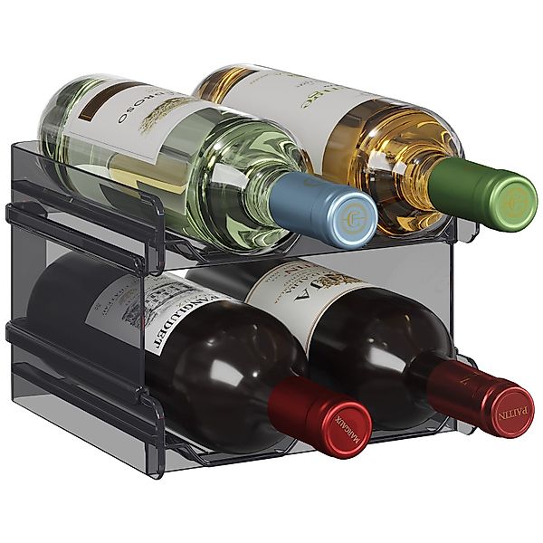 Lifewit Küchenorganizer-Set Stapelbares Weinregal aus Kunststoff günstig online kaufen