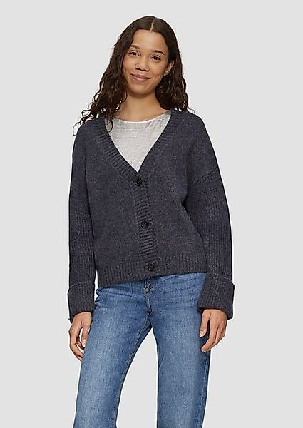 QS Funktionsjacke Weiche Strickjacke in melierter günstig online kaufen