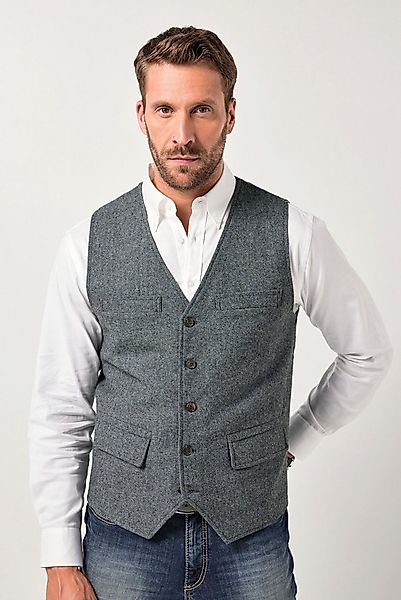 JP1880 Steppweste JP1880 Weste Tweed FLEXNAMIC® Strickrücken günstig online kaufen