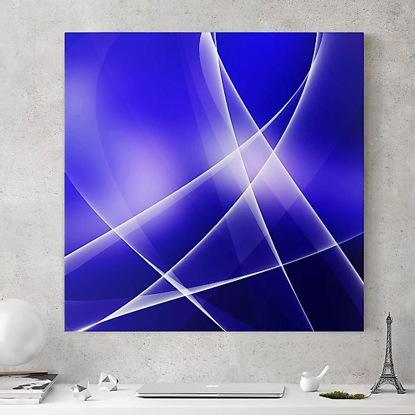 Leinwandbild Abstrakt - Quadrat Memory in Blue günstig online kaufen