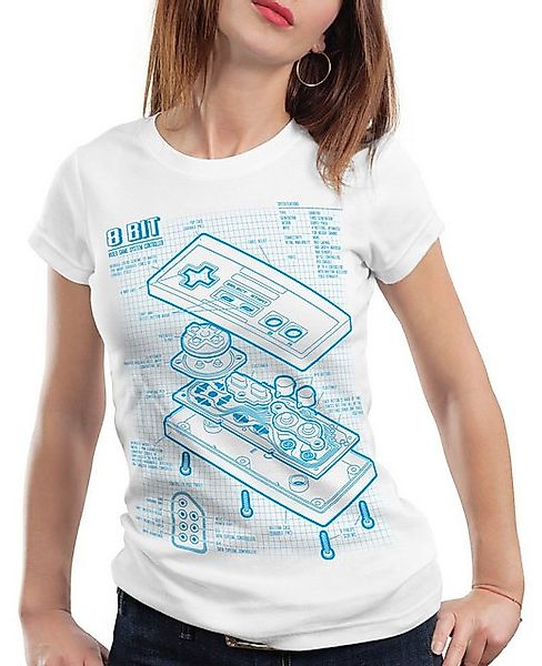 style3 T-Shirt NES Controller classic gamer 8-Bit mario nintendo snes zelda günstig online kaufen