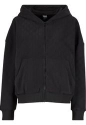 URBAN CLASSICS Sweatjacke "Urban Classics Ladies Jacquard Velvet Oversized günstig online kaufen