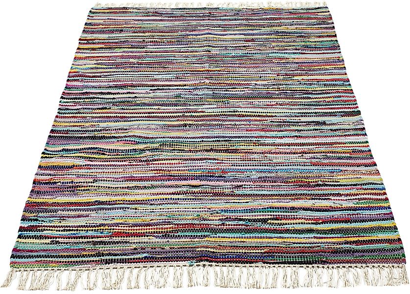 Andiamo Teppich »Multi«, rechteckig, 10 mm Höhe, Flachgewebe, Fleckerl, rei günstig online kaufen