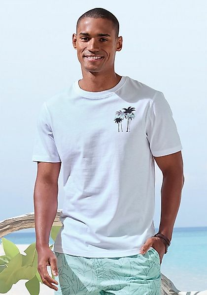 Beachtime T-Shirt mit großem Rückenprint Regular-Fit, mit Print vorn und hi günstig online kaufen