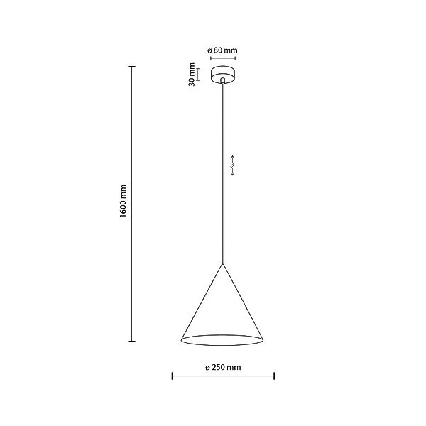 Hängeleuchte Cono, 1-flammig, Ø 25 cm, mint, E27 günstig online kaufen