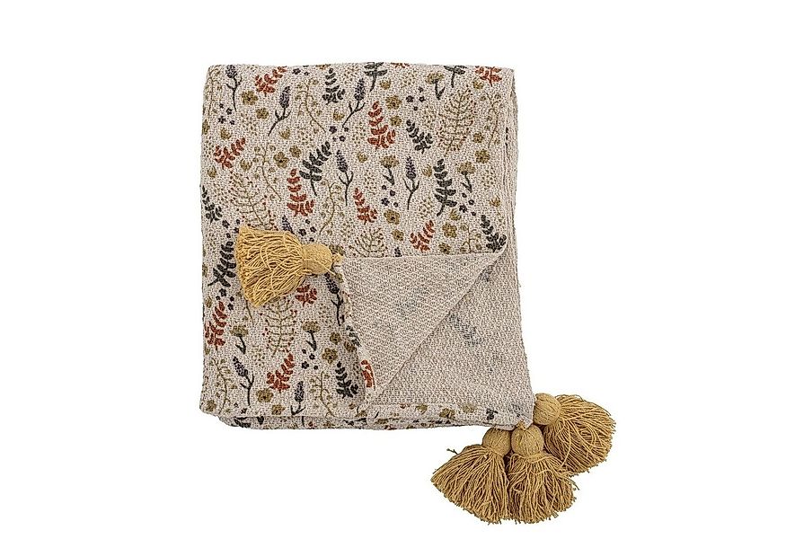 Überwurf Bloomingville Filipa Überwurf, Gelb, Recycelte Baumwolle, Blooming günstig online kaufen