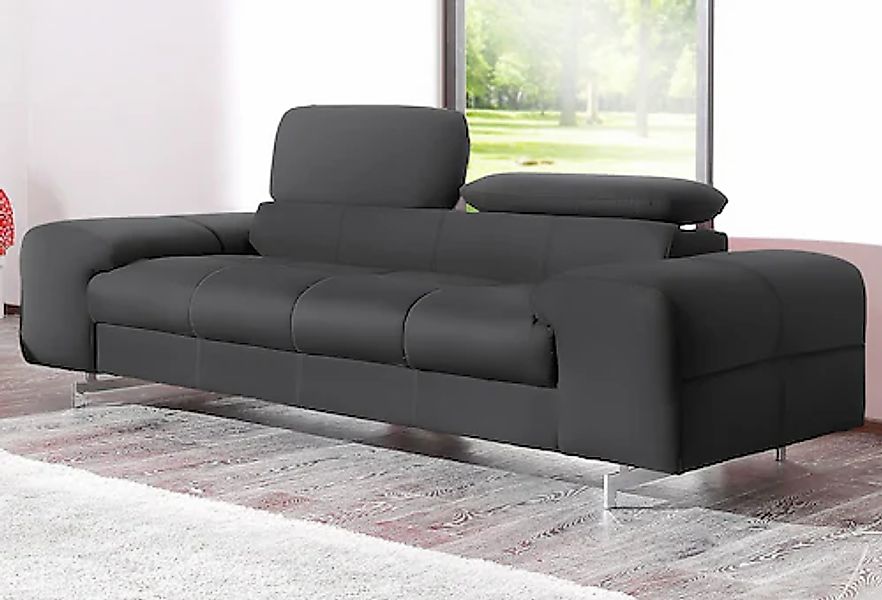 COTTA 2-Sitzer »Chef«, Big-Sofa mit Kopfteilverstellung, edle Metallkufen günstig online kaufen