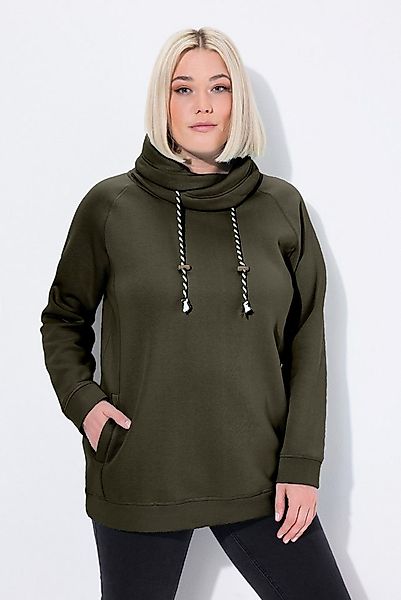 Ulla Popken Sweatshirt Bis 64 Sweatshirt mit Stehkragen Pullover günstig online kaufen