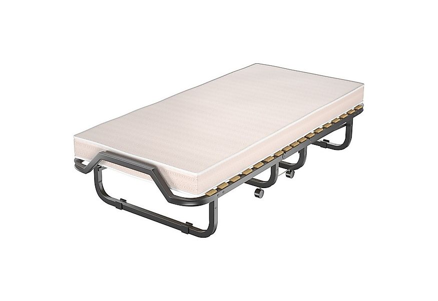 COSTWAY Gästebett klappbar, 90x200cm auf Rädern, mit Matratze, 120 kg günstig online kaufen