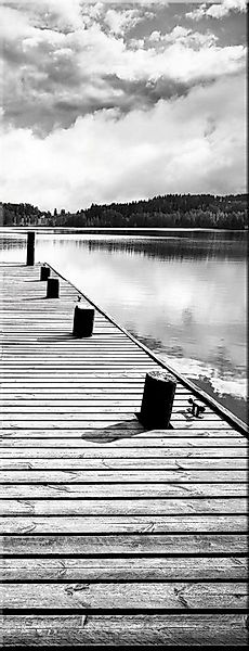 artissimo Glasbild Glasbild 30x80cm Bild aus Glas Landschaft Schwarz-Weiß F günstig online kaufen