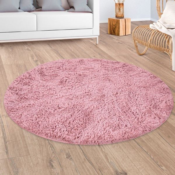 Paco Home Hochflor-Teppich "Silky 591" rund 37 mm Höhe Uni Farben, besonder günstig online kaufen
