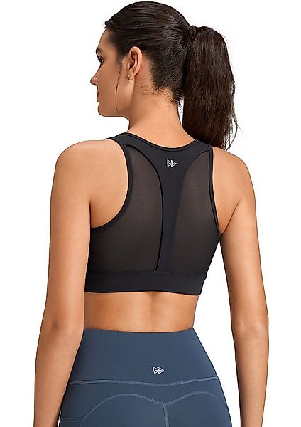 Yvette Sport-BH Damen Starker halt Mesh-Ringerrücken Gepolstert Lauf Fitnes günstig online kaufen