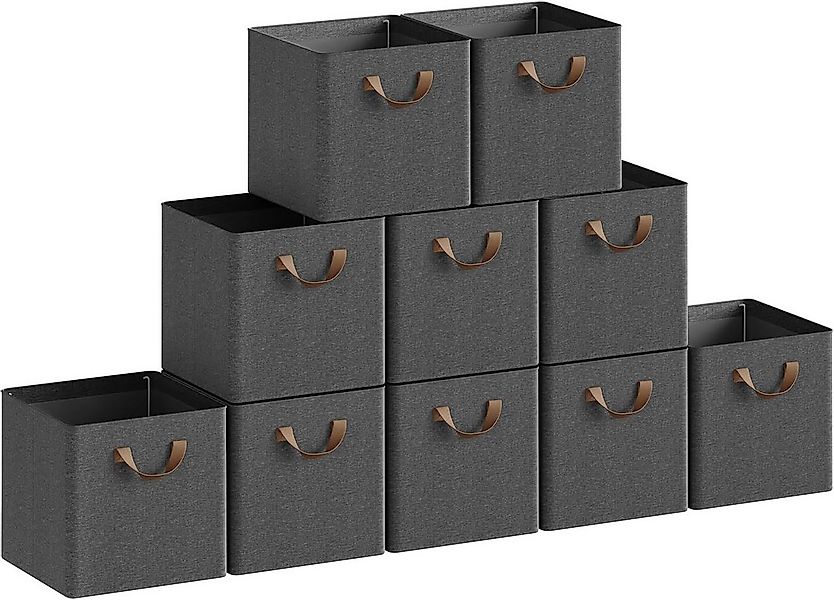 Woltu Aufbewahrungsbox (10 St), faltbare Stoffboxen 10 Stück, mit Griffen M günstig online kaufen