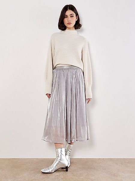 Apricot Tüllrock Schimmernder Midirock mit Nieten günstig online kaufen