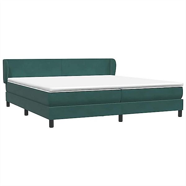 vidaXL Bett Boxspringbett mit Matratzen Dunkelgrün 200x210 cm Samt günstig online kaufen