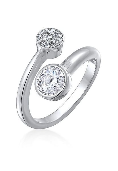 Elli Ring-Set Wickelring Kristalle Silberfarben günstig online kaufen