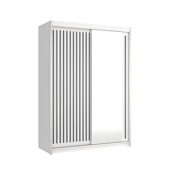 MOEBLO Kleiderschrank IMPERIAL (mit Spiegel und Lamellen – 2-türiger Kleide günstig online kaufen