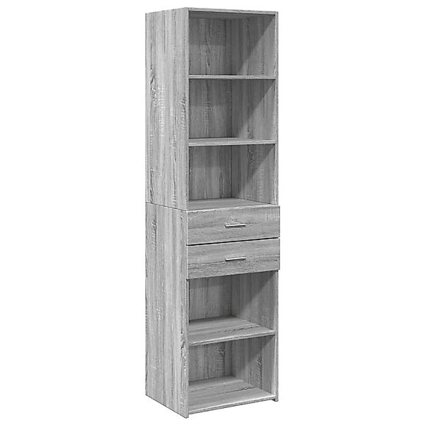 vidaXL Highboard Grau Sonoma 50x42,5x185 cm Holzwerkstoff 3281460 günstig online kaufen