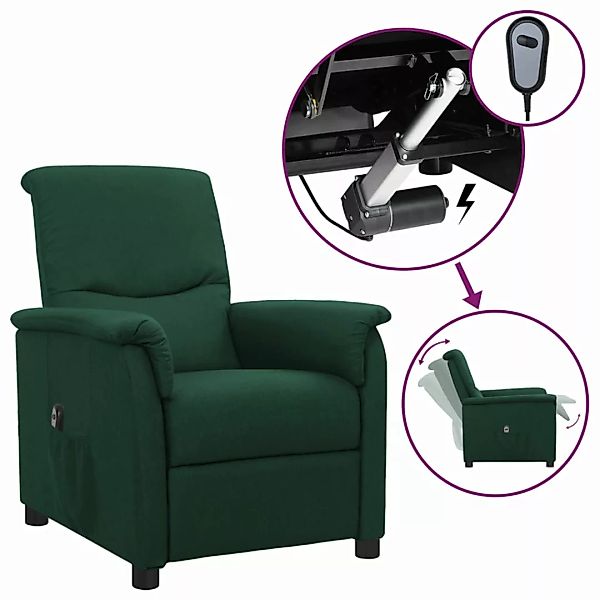 Vidaxl Elektrischer Sessel Verstellbar Dunkelgrün Stoff günstig online kaufen