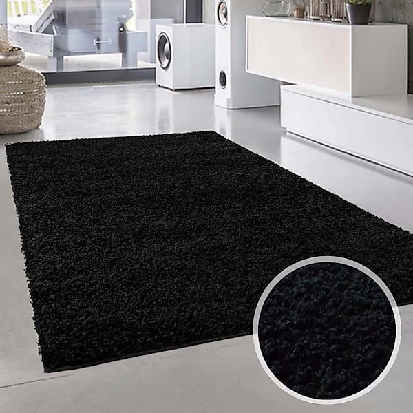 Carpet City Hochflor-Teppich »Shaggi uni 500«, rechteckig, 30 mm Höhe, Läuf günstig online kaufen