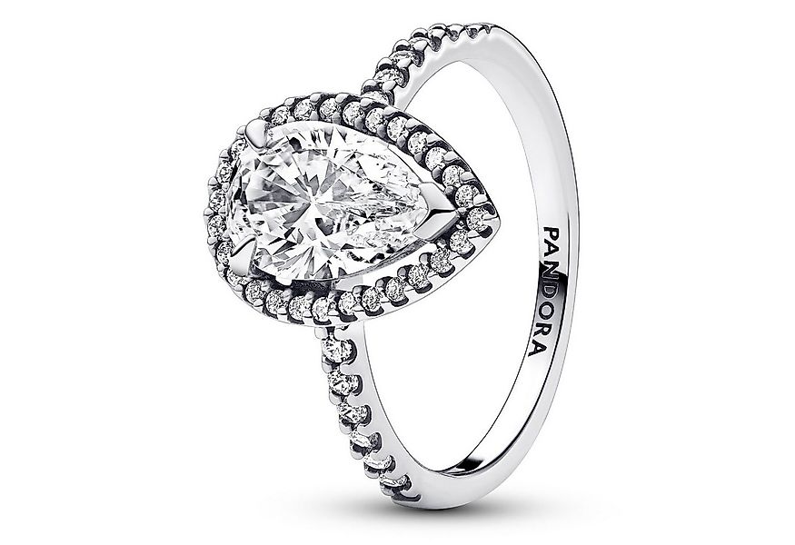 Pandora Silberring für Funkelnde Birne mit Heiligenschein Groß günstig online kaufen