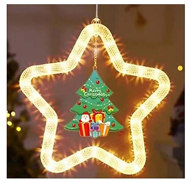 QUBEBU LED-Lichterkette LED Weihnachtsstern Beleuchtet Glocke Weihnachtsman günstig online kaufen