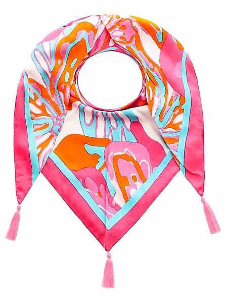 Zwillingsherz Modetuch "Big Flower", mit Tasseln günstig online kaufen