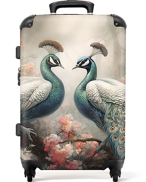 NoBoringSuitcases.com© Hartschalen-Trolley Pfaue - Pfauenfedern - günstig online kaufen
