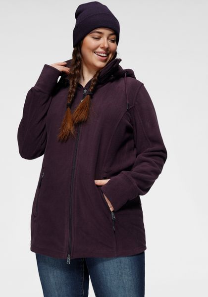 Polarino Fleecejacke mit Kapuze für kalte Tage, aus Fleece, sportlicher Sti günstig online kaufen