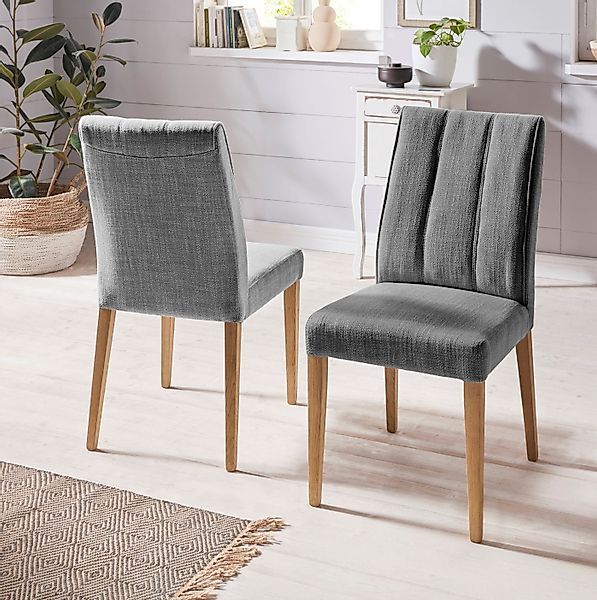 INOSIGN Esszimmerstuhl, (Set), 2 St., Struktur (100% Polyester), Rückenlehn günstig online kaufen