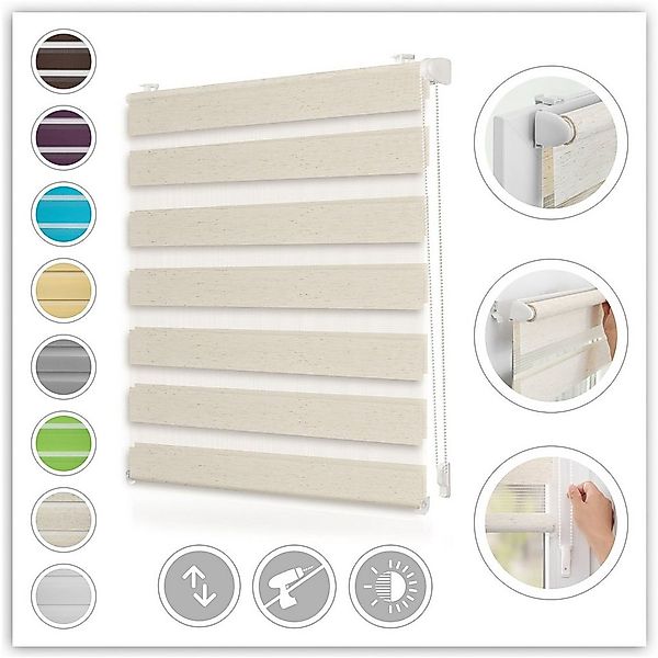 Doppelrollo Duo Rollo Klemmfix, LICHTBLICK ORIGINAL, Lichtschutz, ohne Bohr günstig online kaufen