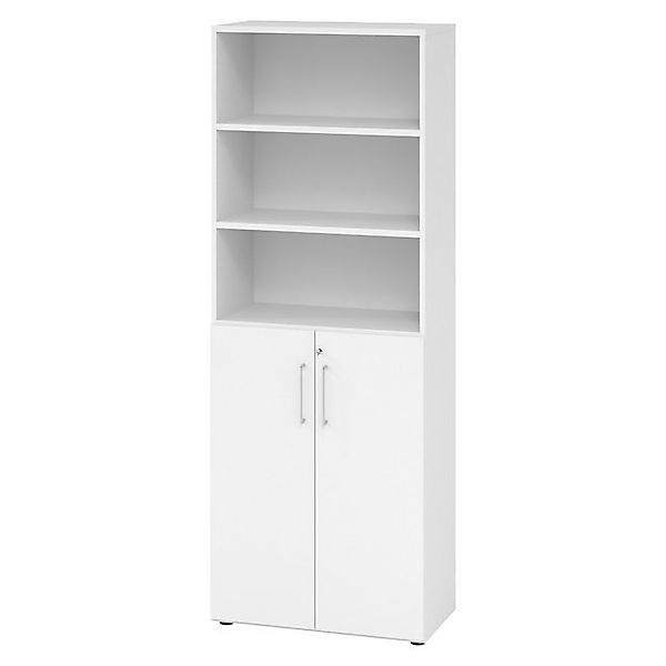 bümö Aktenschrank smart Kombischrank - 3 plus 3 Ordnerhöhen Dekor: Weiß günstig online kaufen