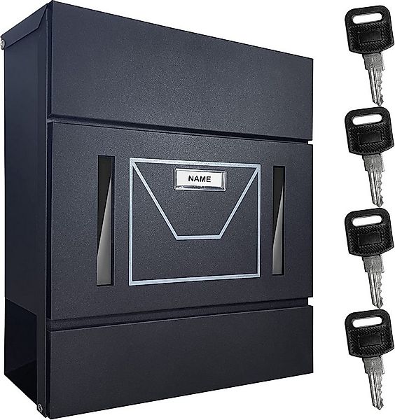 TÄGA Briefkasten tg-2220_bbs_black (Set, Briefkasten mit Schlüssel), aus St günstig online kaufen