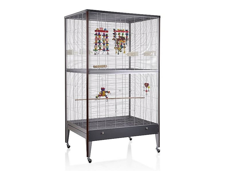 Montana Cages Vogelkäfig Happy Home 99 B - Antik-Platinum/Oak, Käfig, Volie günstig online kaufen