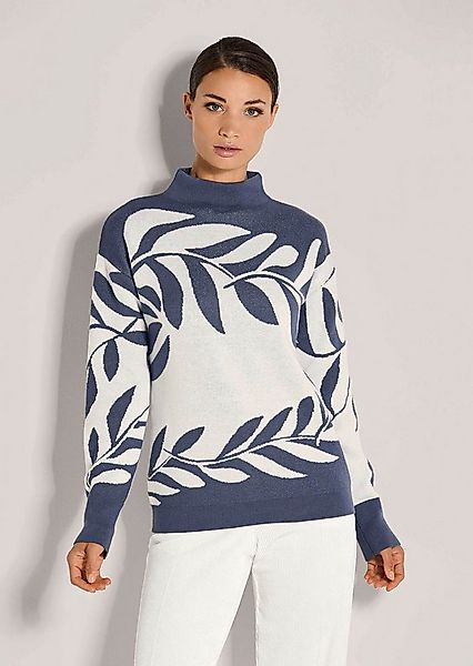 MADELEINE Strickpullover Moderner Winterpullover mit floralem Strickmuster günstig online kaufen