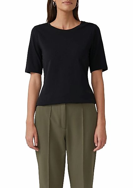 s.Oliver BLACK LABEL T-Shirt, mit Satindetail günstig online kaufen