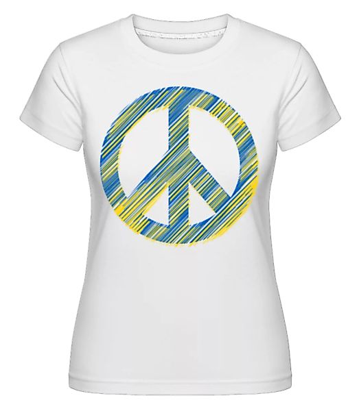 Friedenszeichen Ukraine Farbe · Shirtinator Frauen T-Shirt günstig online kaufen