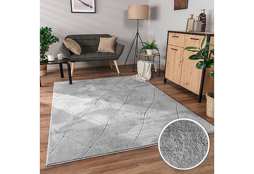 Paco Home Teppich Utrecht 641, rechteckig, Höhe: 4 mm, Kurzflor, Uni Farben günstig online kaufen