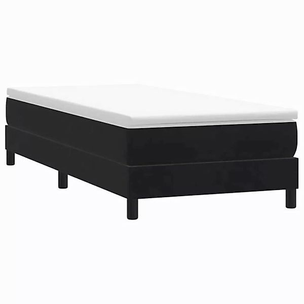 vidaXL Bett Boxspringbett ohne Matratze Schwarz 80x220 cm Samt günstig online kaufen