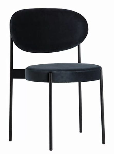 Gepolsterter Stuhl Series 430 textil blau / stapelbar - Stoff & Metall - Ve günstig online kaufen