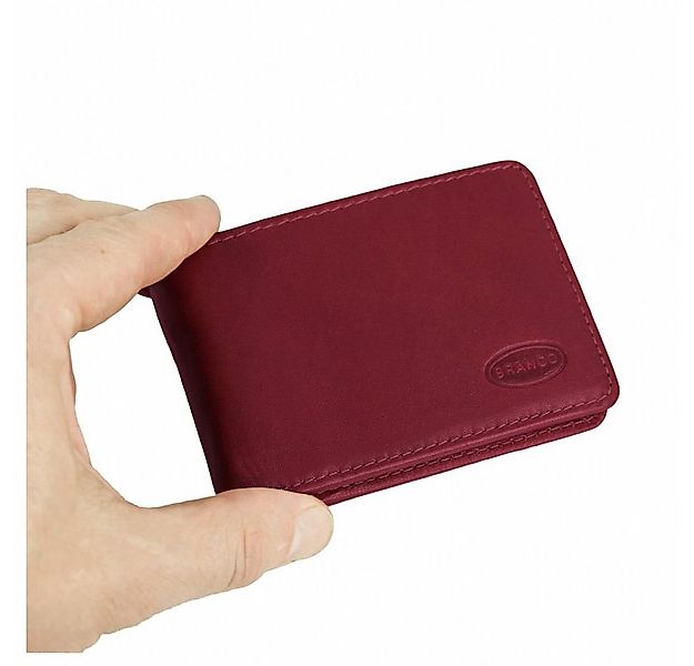 BRANCO Mini Geldbörse Kleine Geldbörse / Mini Portemonnaie aus Leder, Braun günstig online kaufen