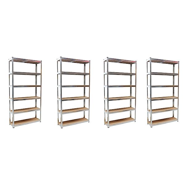 TRUTZHOLM 4x Schwerlastregal 200x100x30cm Traglast 900kg mit Regalverbinder günstig online kaufen