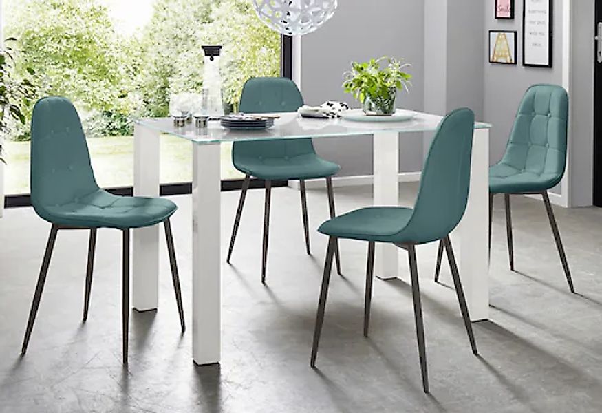 INOSIGN Essgruppe Set, 5 Stk. tlg. mit Glastisch, Breite 120 cm günstig online kaufen