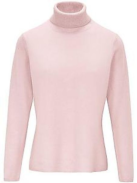 Rollkragen-Pullover aus Schurwolle und Kaschmir include rosé günstig online kaufen