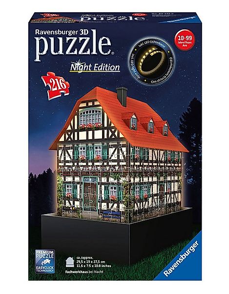 Ravensburger LED Dekoobjekt Ravenburger Schwarzwaldhaus Night Puzzle 3D Geb günstig online kaufen