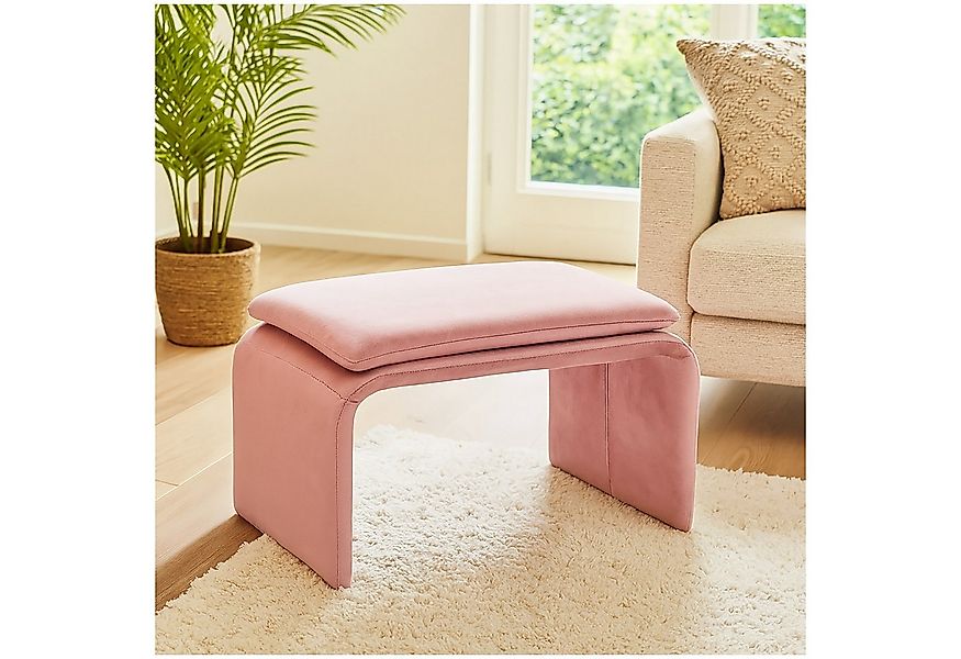 HTI-Living Polsterhocker Polsterhocker B/H/T 61 x 34,5 x 40 cm Vance Rosa ( günstig online kaufen