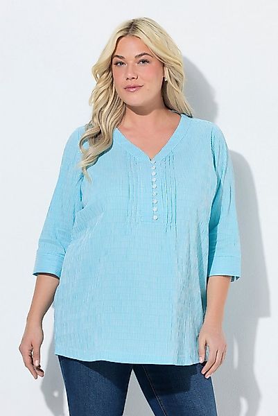 Ulla Popken Tunika Bubble-Tunika Herzausschnitt Biesen 3/4-Arm günstig online kaufen